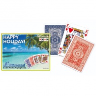 Happy Holiday plastic cărţi de remi 2x55 cărţi - Piatnik