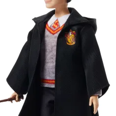 Harry Potter: Harry păpușă în robă cu baghetă magică - Mattel imaginea 3