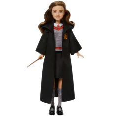 Harry Potter: Hermione Granger păpușă în robă cu baghetă magică - Mattel imaginea 2