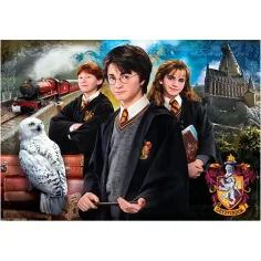Harry Potter - La poarta Hogwarts cu puzzle de 1000 de piese și poster - Clementoni imaginea 2