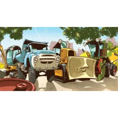 Hârtă de zăpadă Hugó, buldozerul (Garázs bagázs) diafilm imaginea 2