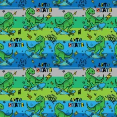 Hârtie de împachetat cu model T-Rex pentru skateboard 100x70cm