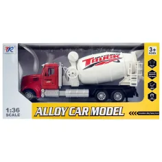 Heavy Duty Truck: Model de autobetonieră metalica cu usi care se deschid si tambur rotativ 1/36 imaginea 3