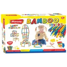 Heroes: Jucărie de construcție cu bețe de bambus 300buc