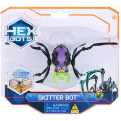 Hex Bots: Skitter Bot robot păianjen interactiv – verde-violet - Spin Master
