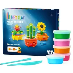 Hey Clay: Prieteni plante creative set de plastilină – set de 15 bucăți