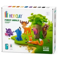 Hey Clay: Set mare de plastilină cu aplicație pentru telefon - Animale de pădure
