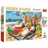 Hidden Shapes: Feline vacanță 1000 bucăți puzzle - Trefl