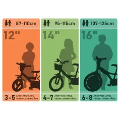 Hot Wheels 16” bicicletă pentru copii cu suport pentru sticlă și roți laterale de culoare portocalie-neagră – bicicleta Dino Bikes imaginea 5