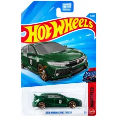 Hot Wheels: 2018 Honda Civic Type R mașinuță verde 1/64 – Mattel