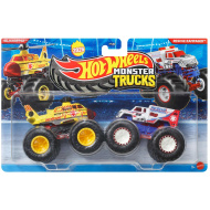Hot Wheels Camioane Monstru: Helichopper vs Rescue Rampager set de 2 mașinuțe 1/64 - Mattel