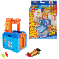 Hot Wheels: City Dine &amp; Go set de bază pistă cu restaurant auto – Mattel