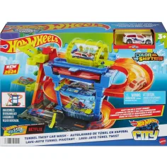 Hot Wheels City: Mașină de spălat cu mașinuță schimbătoare de culoare - Mattel