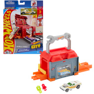 Hot Wheels: City Repair &amp; Go atelier de reparații auto set de bază pistă – Mattel
