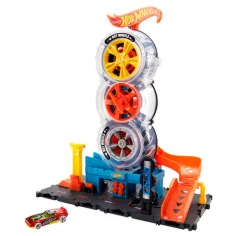 Hot Wheels: City Service anvelope roți triple set de joacă - Mattel imaginea 2
