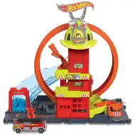 Hot Wheels City: Statie de pompieri set de joacă - Mattel
