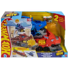 Hot Wheels City: Transportor de mașini Dragon - Mattel