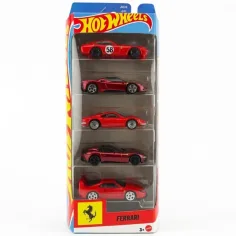 Hot Wheels Ferrari set de mașinuțe 5 bucăți 1/64 – Mattel