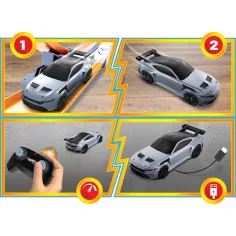 Hot Wheels: Ford Mustang GTD mașină mică cu telecomandă - Mattel imaginea 4