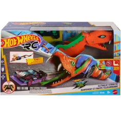 Hot Wheels: Let’s Race mașină de control de la distanță cu lansator de mașini în formă de șarpe – Mattel