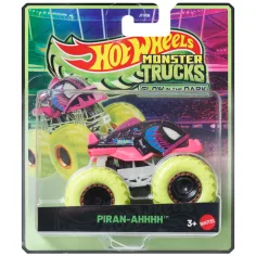 Hot Wheels Monster Trucks: Mașinuță Piran-Ahhhh care luminează în întuneric 1/64 - Mattel