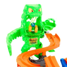 Hot Wheels Monster Trucks Monstrui de slime Set de traseu - Mattel imaginea 4