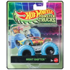 Hot Wheels Monster Trucks: Night Shifter mașinuță care luminează în întuneric 1/64 – Mattel