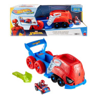 Hot Wheels: RacerVerse Set de pistă cu lansator Spider-Man - Mattel