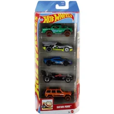 Hot Wheels: Safari Mode set de 5 mașinuțe la scara 1:64 - Mattel