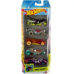 Hot Wheels: Set de 5 mașinuțe Street Beasts 1/64 - Mattel