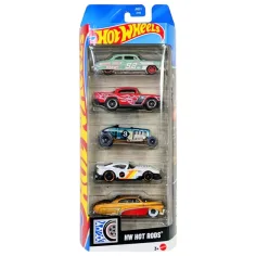 Hot Wheels: Set de mașinuțe Hot Rods 5 bucăți 1/64 - Mattel