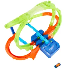 Hot Wheels Stunt Tracks Cascada de rampă set de autostradă - Mattel imaginea 4