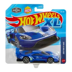 Hot Wheels XL: 2016 Ford GT Race mașină mică 1/43 - Mattel