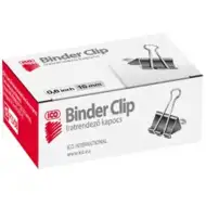 ICO: Binder Clip 15mm 12 bucăţi în cutie