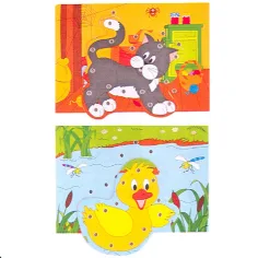 Imagine de înşirat din lemn cu animale  imaginea 3
