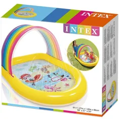 Intex: piscină curcubeu stropește 147x130x86cm imaginea 2