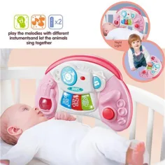 Jucărie de bebeluș cu efecte de sunete și lumini în culoarea pink imaginea 2