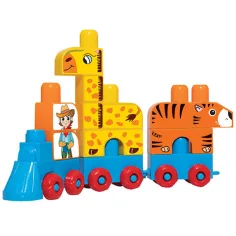 Jucărie de construcție tren safari imaginea 2