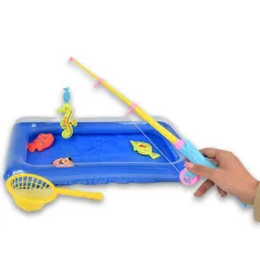 Jucărie de pescuit cu piscină gonflabilă și undiță telescopică imaginea 2