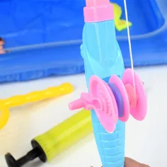 Jucărie de pescuit cu piscină gonflabilă și undiță telescopică imaginea 6