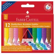 Set 12 bucăţi cretă cerată Jumbo care se poate şterge - Faber-Castell