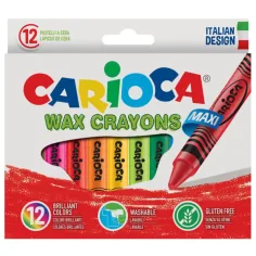 Jumbo set cretă cerată 12 bucăţi - Carioca imaginea 2