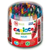 Jumbo set cretă cerată 50 bucăţi - Carioca