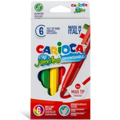 Jumbo set markere 6 bucăţi - Carioca imaginea 2
