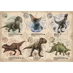 Jurassic World 104buc.-Super Color Puzzle - Clementoni imaginea 2