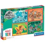 Jurassic World 4 in 1 12-16-20-24 bucăți puzzle - Clementoni