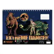 Jurassic World dino minunați caiet creativ de schițe cu șabloane și abțibild mai multe variante