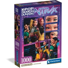 K-Pop Vânătorii de Demoni - Cu poster de 1000 de piese de puzzle - Clementoni