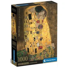Klimt: Sărutul Colecția Muzeului puzzle de 1000 de piese cu poster - Clementoni