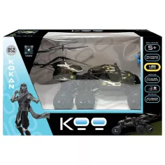 KOO: Kokan 052 mașină de teren cu telecomandă și elicopter 2 în 1 set de joc cu iluminare LED